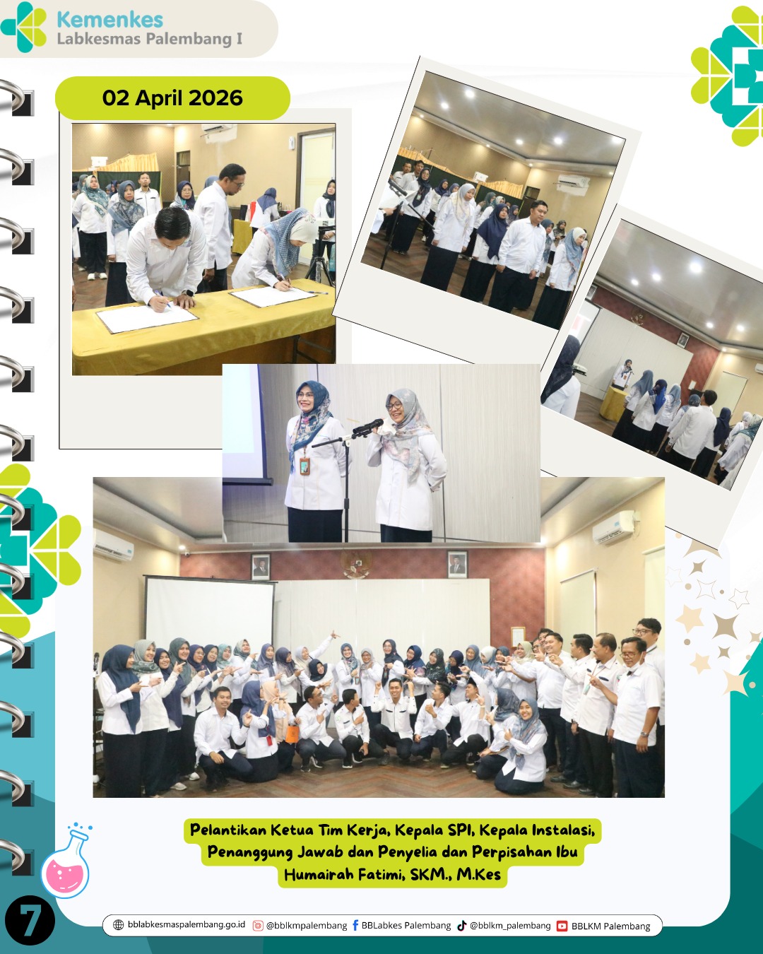 Gambar Kabar Sepekan BBLKM Palembang Minggu pertama bulan  April 2026